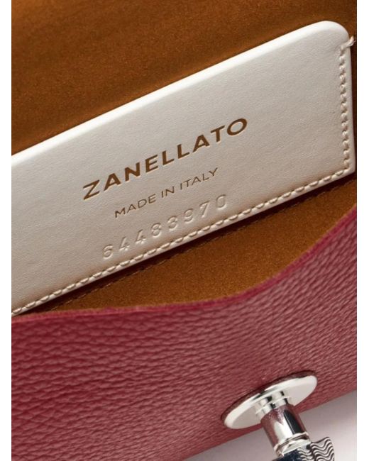 Zanellato Red Small Lettera Turn-Lock Shoulder Bag