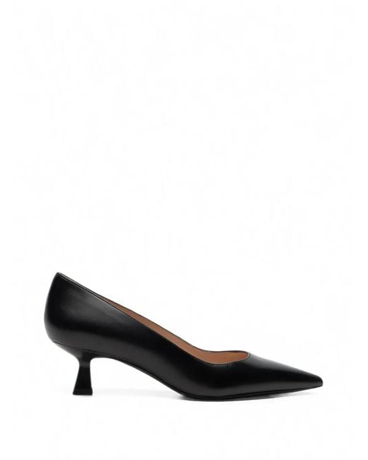 Stuart Weitzman Black Stuart Sculpt Pointed-Toe Pumps