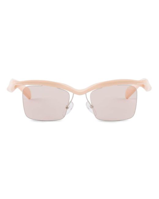 Prada Pink Runway Geometric-frame Sunglasses for men