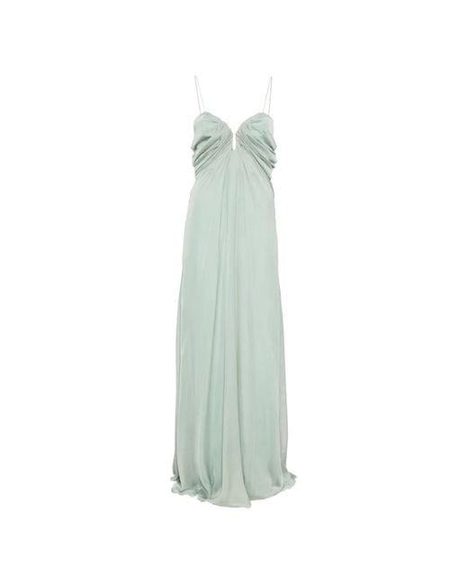 Raquel Diniz White New Samba Ruched Maxi Dress