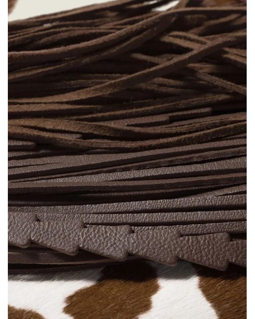 Bolso shopper con animal print Miu Miu de color Brown