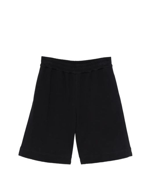 Jil Sander Black Pressed-Crease Elasticated Shorts for men