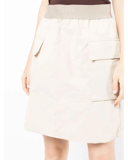 Fear Of God White A-Line Cargo Mini Skirt