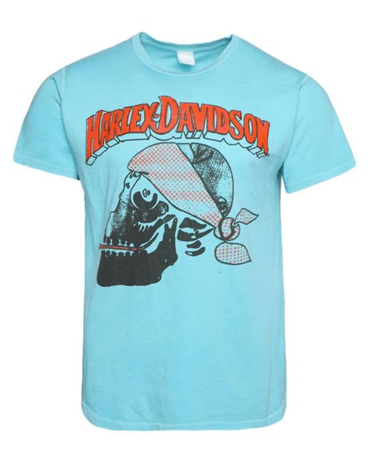 MadeWorn T-Shirt mit "Harley Davidson"-Print in Blue für Herren