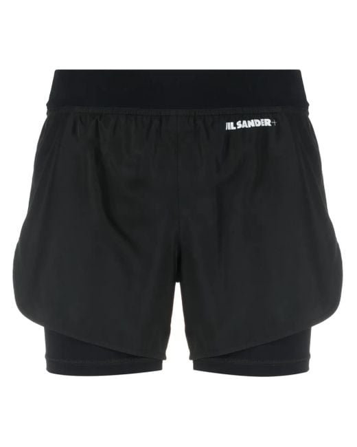 Jil Sander Black Layered Shorts