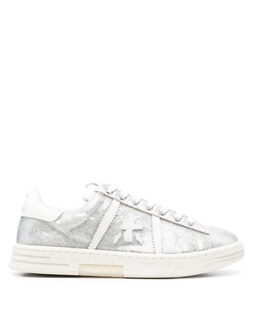 Premiata White Leather Russell Sneakers