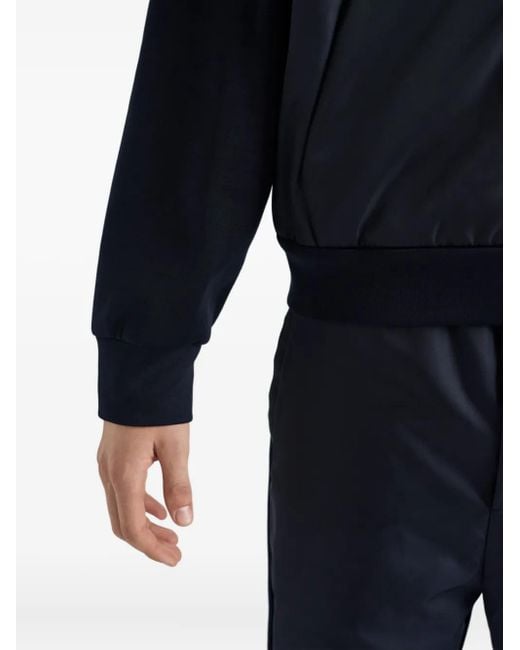 Prada Blue Drawstring-Hood Zip-Up Jacket for men