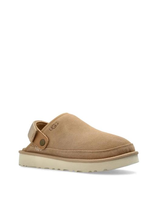 Ugg Brown Logo-Debossed Slippers for men