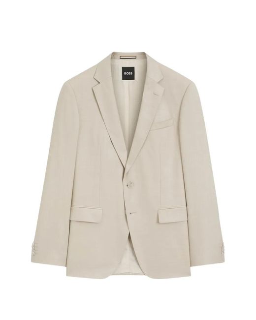 Boss White Cotton Blazer for men