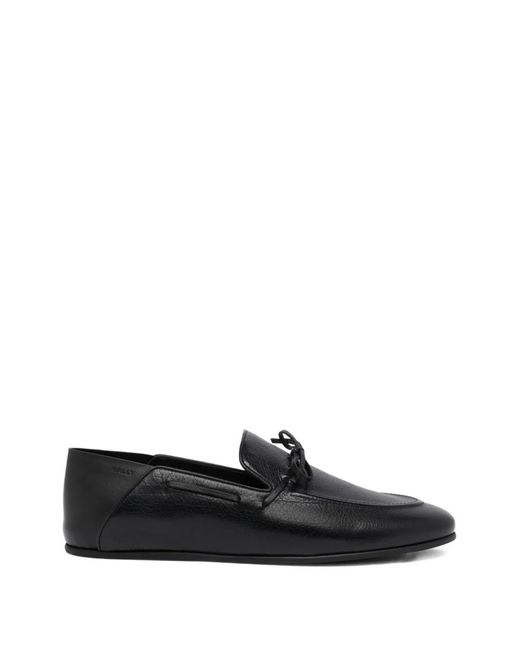Bally Black Eclat Grained-Leather Loafers for men
