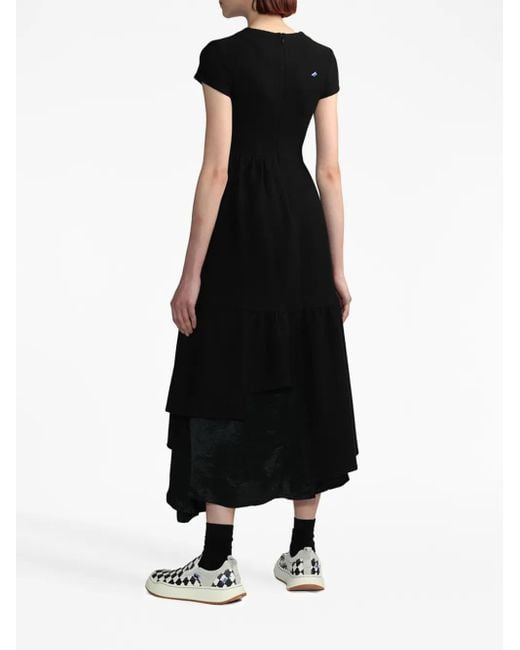 Adererror Black Ormen Short-Sleeve Knitted Dress