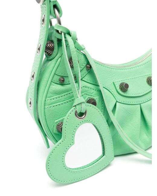 Le Cagole Xs Picchia in pelle di Balenciaga in Green
