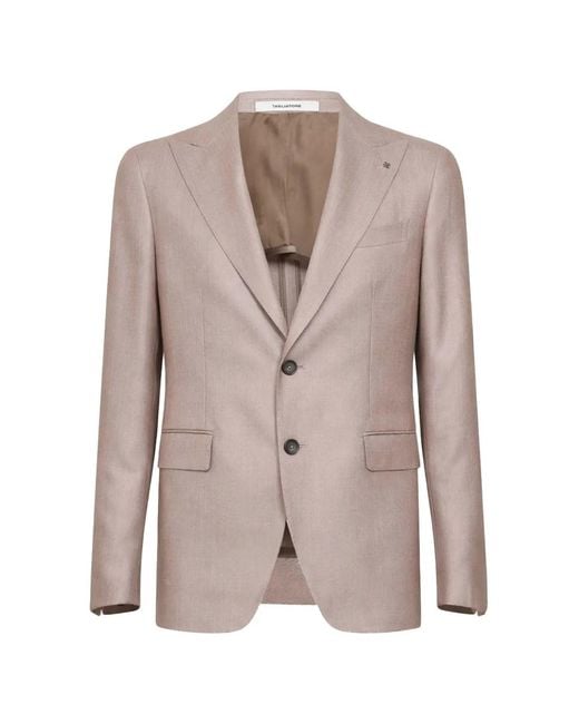 Tagliatore Natural Peaked-Lapel Two-Button Blazer for men