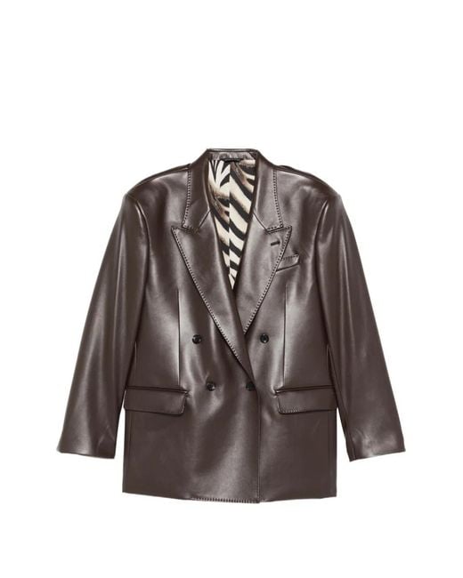 Eraldo Brown Double-Breasted Blazer