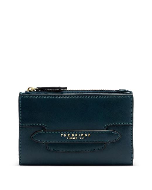 The Bridge Blue Portefeuille Lucrezia En Cuir
