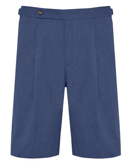 Incotex Blue Tailored Shorts for men
