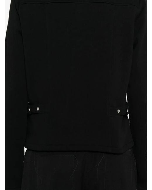 Agnes B. Black Buttoned-Up Jacket