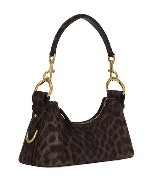 POTAMY Black Leopard Shoulder Bag