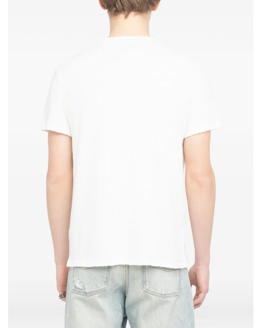 Zadig & Voltaire White Monastir Henley T-Shirt for men