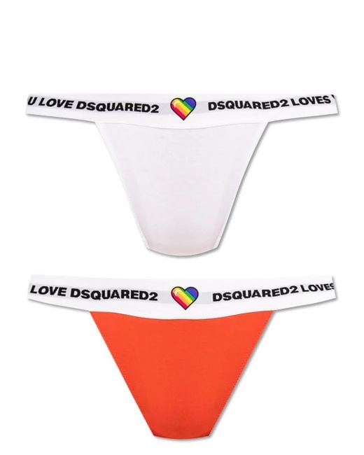 DSquared² Strings Met Logoband in het Multicolor