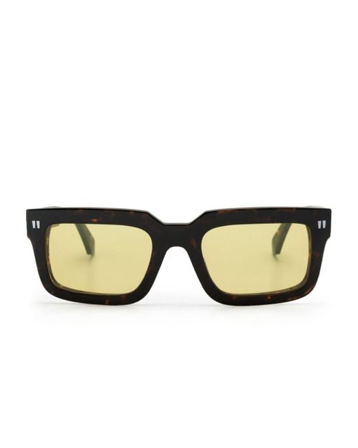 Off-White c/o Virgil Abloh Natural Rectangle-frame Clip-on Sunglasses