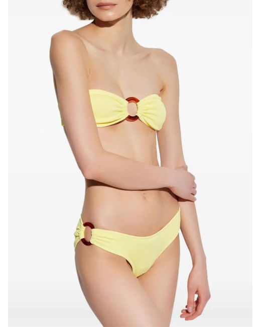 Melissa Odabash Yellow Ribbed Bikini Bottom