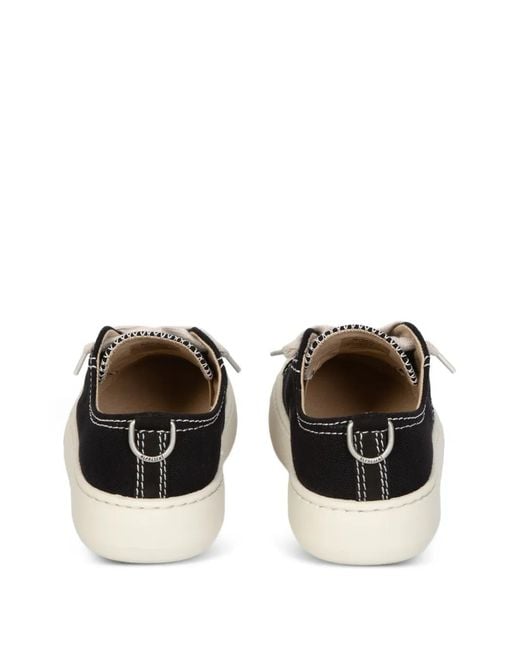 Represent White Contrast-Stitching Sneakers
