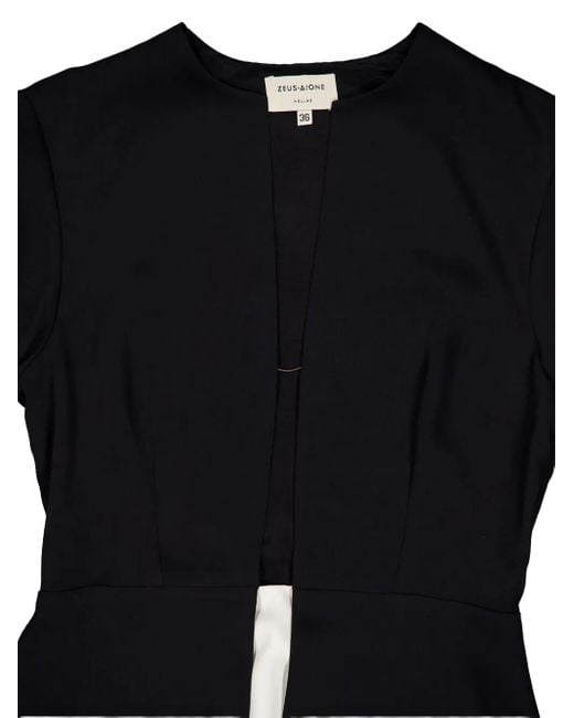 Robe Mi-Longue À Design Superposé Zeus + Dione en coloris Black