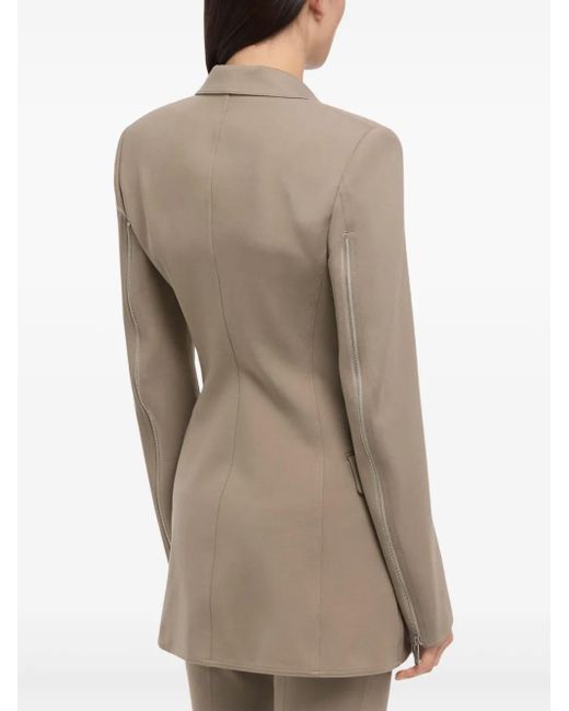 Helmut Lang Natural Blazer mit Reißverschlussdetail