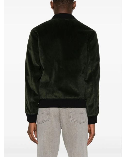 Maison Kitsuné Black Teddy Bomber Jacket for men