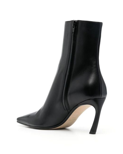 Lanvin Black Swing 70 Leather Boots for men