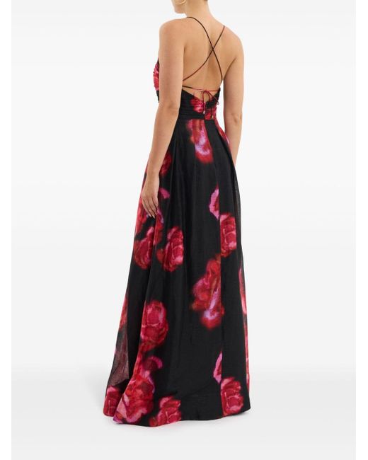 Rebecca Vallance Red Rosina Floral Dress