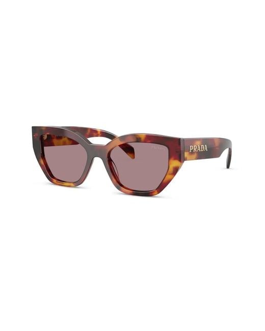 Prada Brown Tortoiseshell-Effect Cat-Eye Sunglasses