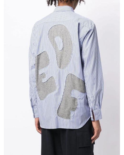 Comme des Garçons Overhemd Met Patch in het Blue voor heren