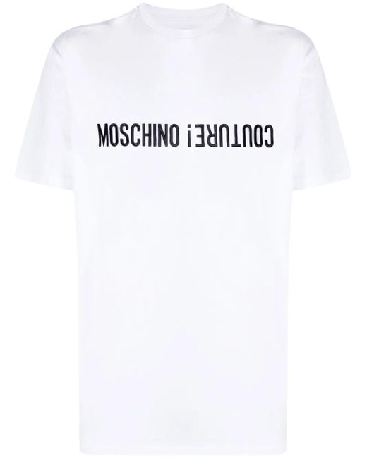 Moschino White T-shirt With Embroidery for men