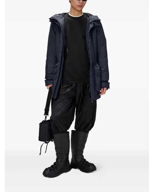 Rains Blue Parka mit Kapuze