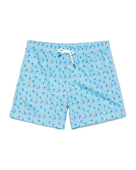 Fedeli Blue Madeira Swim Shorts for men