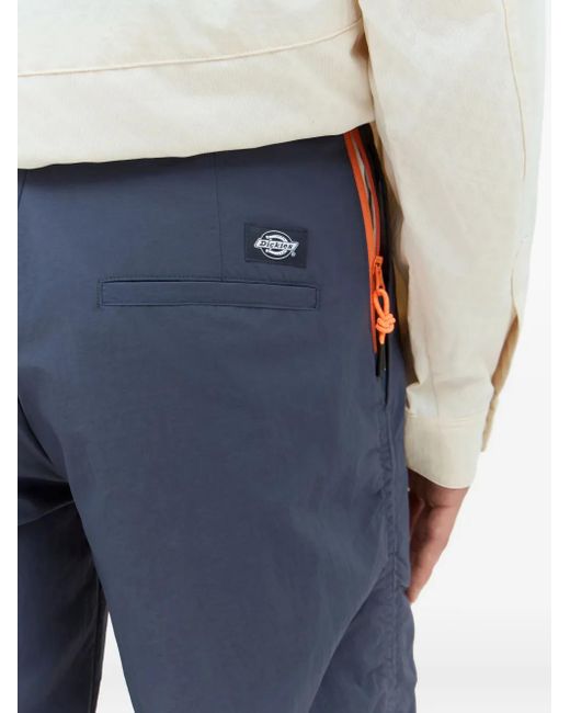 Dickies Blue Pleated-Detail Drawstring Trousers for men