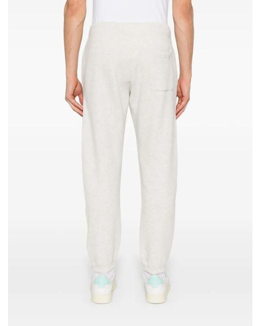 Autry White Cotton Sweatpants With Logo for men