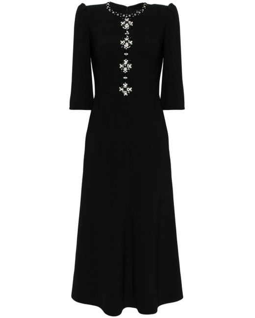 Robe Capote à ornements en cristal Jenny Packham en coloris Black