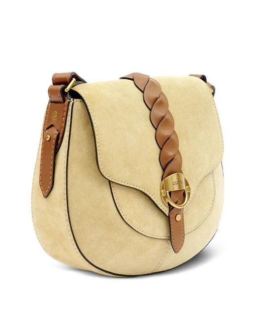 Isabel Marant Metallic Small Altay Braided-Strap Saddle Bag