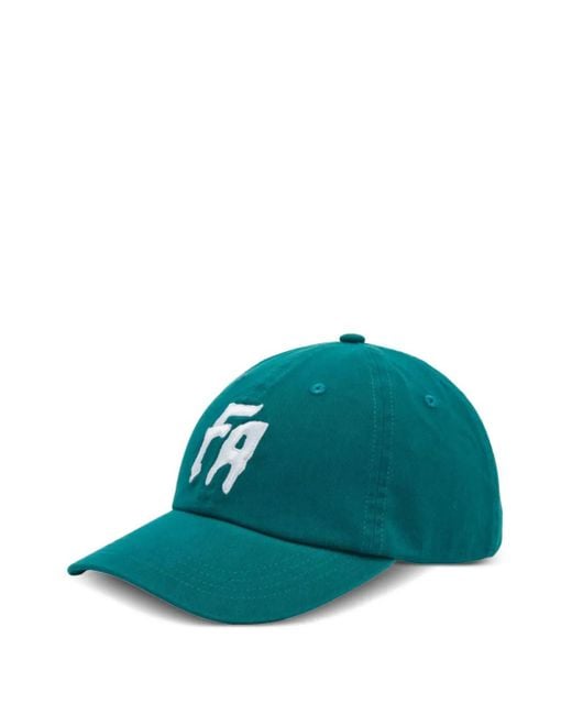 Fucking Awesome Green Logo-Embroidered Curved-Peak Baseball Cap for men