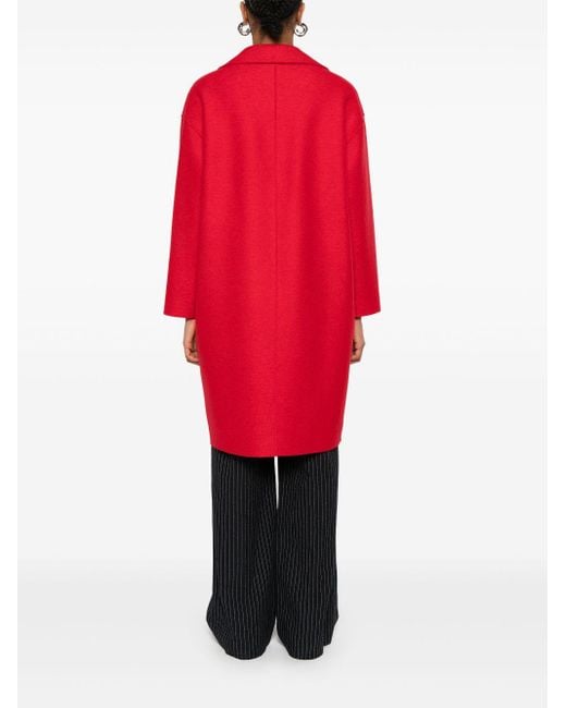 Harris Wharf London Red Virgin-Wool Coat