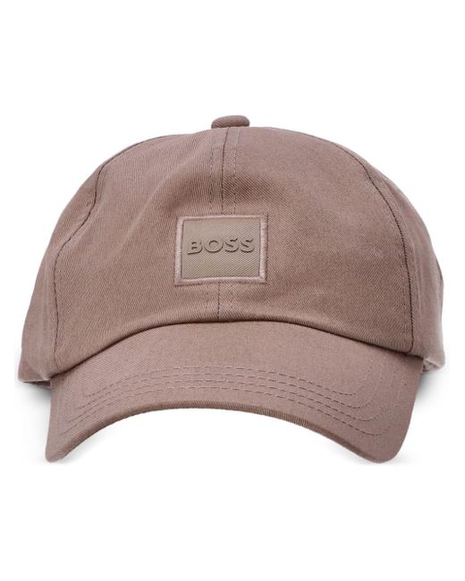 Boss Brown Logo-appliqué Cotton Cap for men