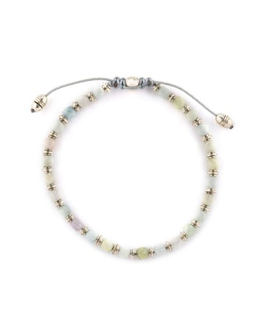M. Cohen White Fenom Aquamarine Bracelet for men
