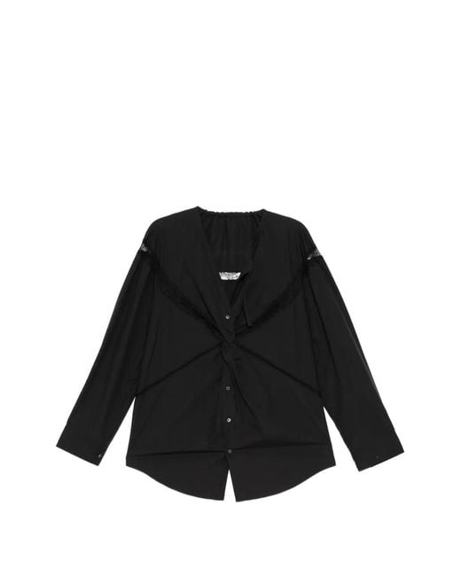 Blusa Drapeada JNBY de color Black