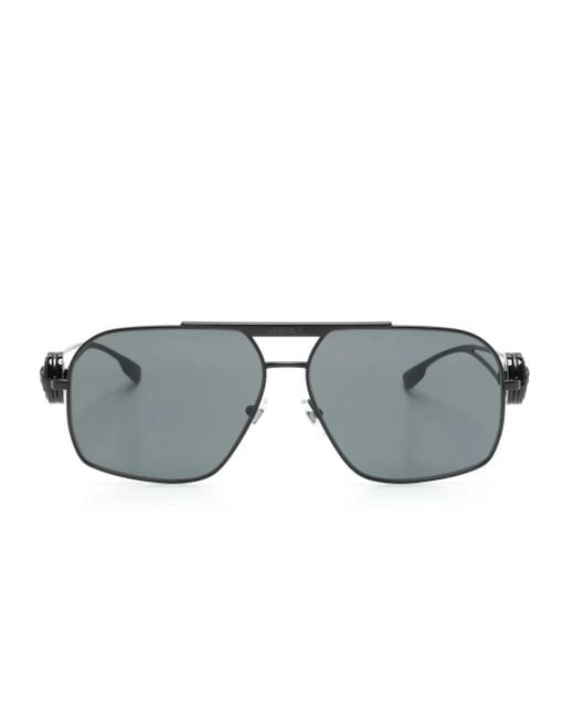 Versace Gray Ve2269 Pilot-Frame Sunglasses for men