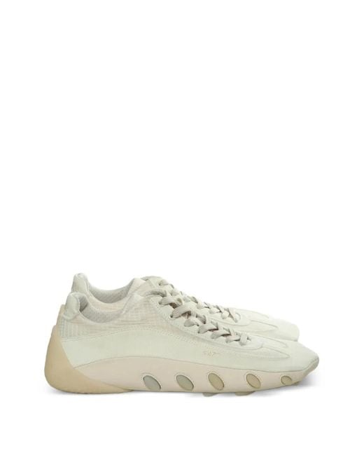 Magliano White Kart Round-Toe Lace-Up Sneakers