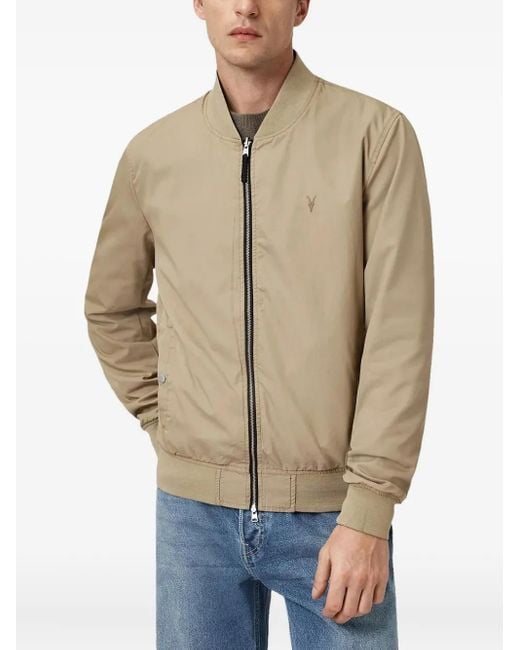AllSaints Natural Bassett Reversible-Design Bomber Jacket for men