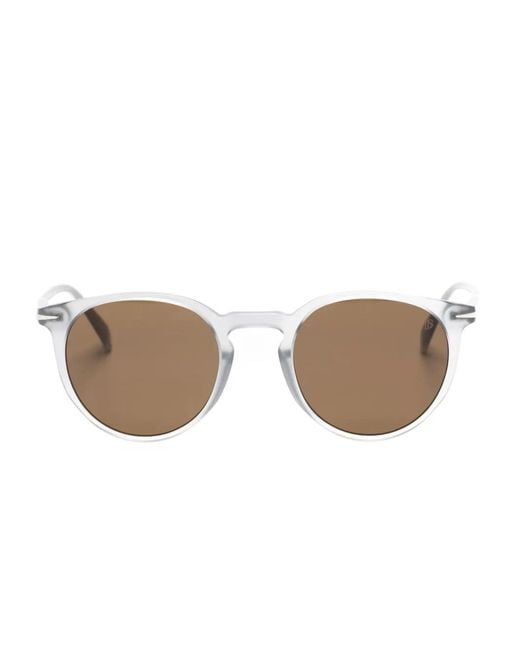 David Beckham Gray Pantos-Frame Sunglasses for men